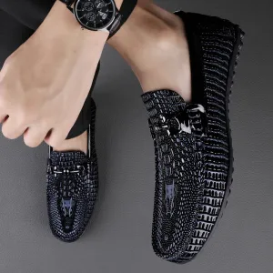Aidase Brand Luxury Shoes Leather Fashion Loafers Classic Leather Shoes Slip-On Driving Shoes Men's Casual Moccasin Soft Sole High-end