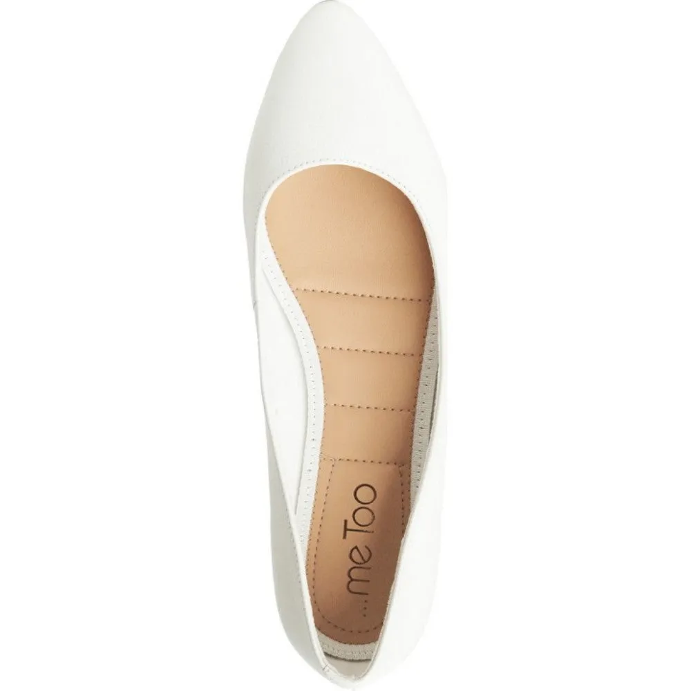 Aimee Cream White Me Too Leather Ballerina Flats