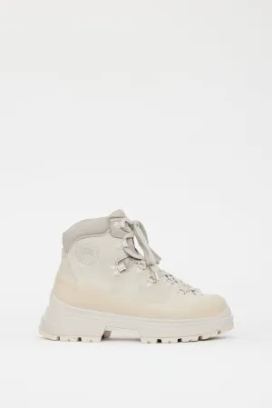 Beige & Grey Suede Leather Journey Boot