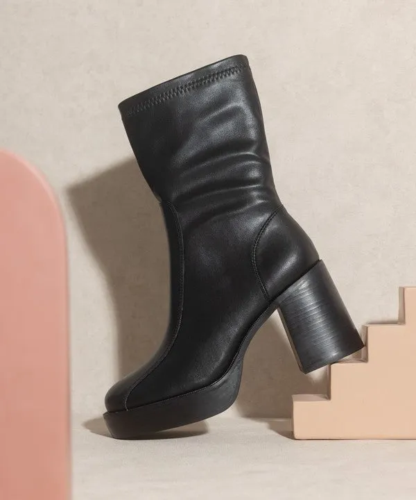 Black Platform Short Boots