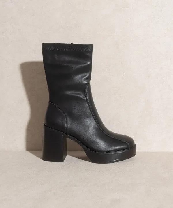 Black Platform Short Boots
