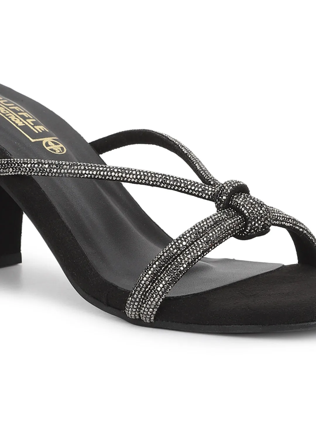 Black Suede Block Sandals (TC-REN-N-1142-BLK)
