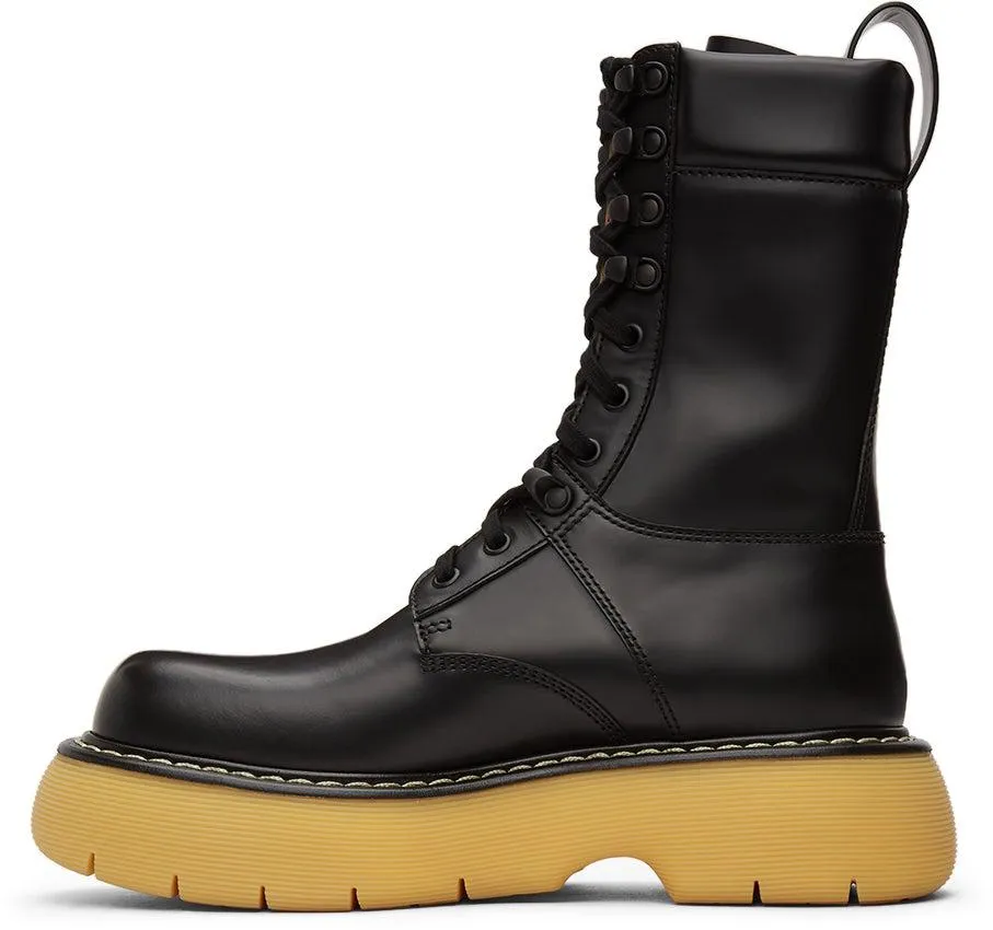 Bottega Veneta Black 'The Bounce' Lace-Up Boots