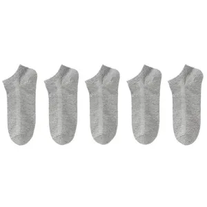 Breathable Socks, Low-Cut, No-Show, Polyester & Spandex, Anti-Slip, Sweat-Absorbent, Comfortable Fit, Gray, White, Black, for Men and Women