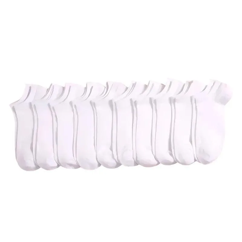Breathable Socks, Low-Cut, No-Show, Polyester & Spandex, Anti-Slip, Sweat-Absorbent, Comfortable Fit, Gray, White, Black, for Men and Women