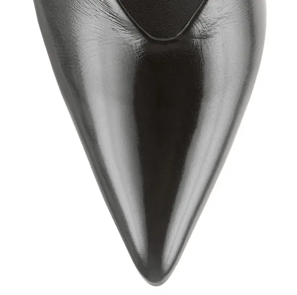 Calla Block Heel Sling Back Shoe Black Patent