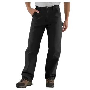 Carhartt® B11-BLK 34X30 Men's Utility Work Pants, 34 Waist, 30 Length, Loose Fit, Black, Cotton