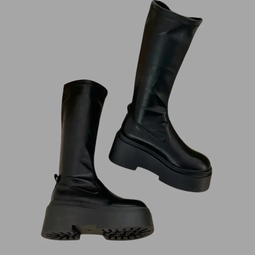 Chunky Platform Boots - Black