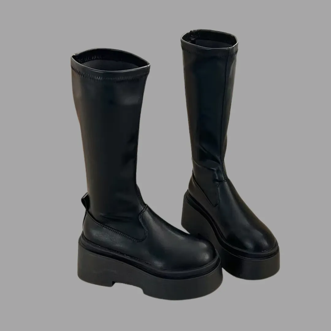 Chunky Platform Boots - Black