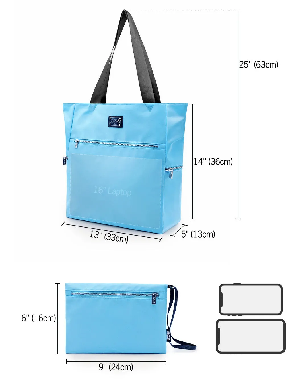 COASTAL BLUE - Poolside Tote Bag Foldable/Portable | DC2