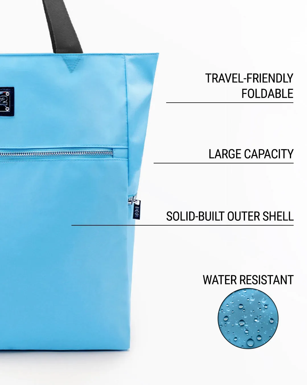 COASTAL BLUE - Poolside Tote Bag Foldable/Portable | DC2