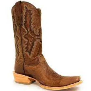 Corral Boots Men's Brown Embroidery Narrow Sq. Toe Boots