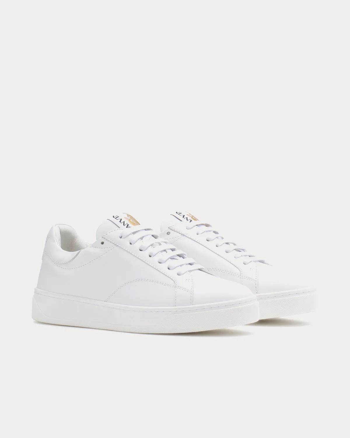 DDB0 Leather White Low Top Sneakers