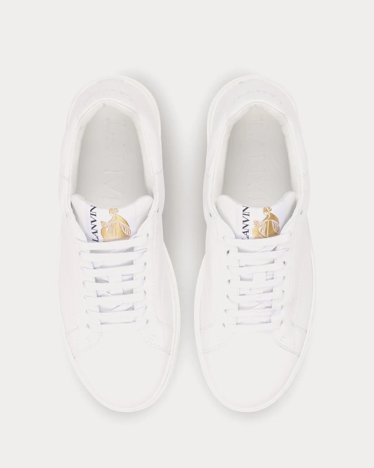 DDB0 Leather White Low Top Sneakers