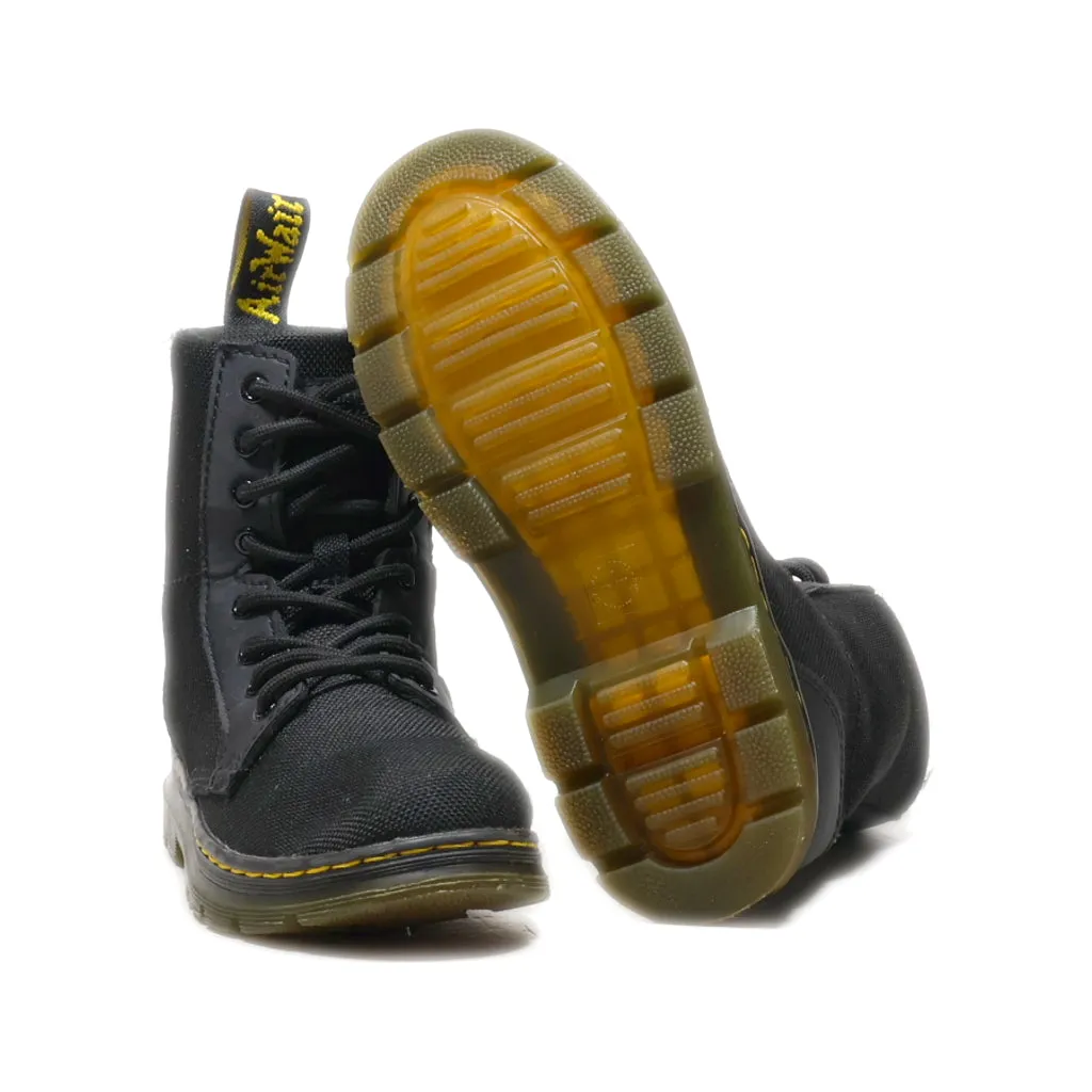Dr. Martens Combs Ankle Boots Canvas Black Colour For Kids