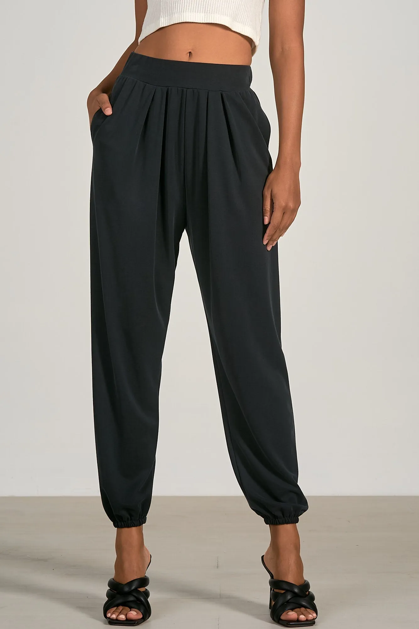 Elan Pleated Jogger Pants (colors available)