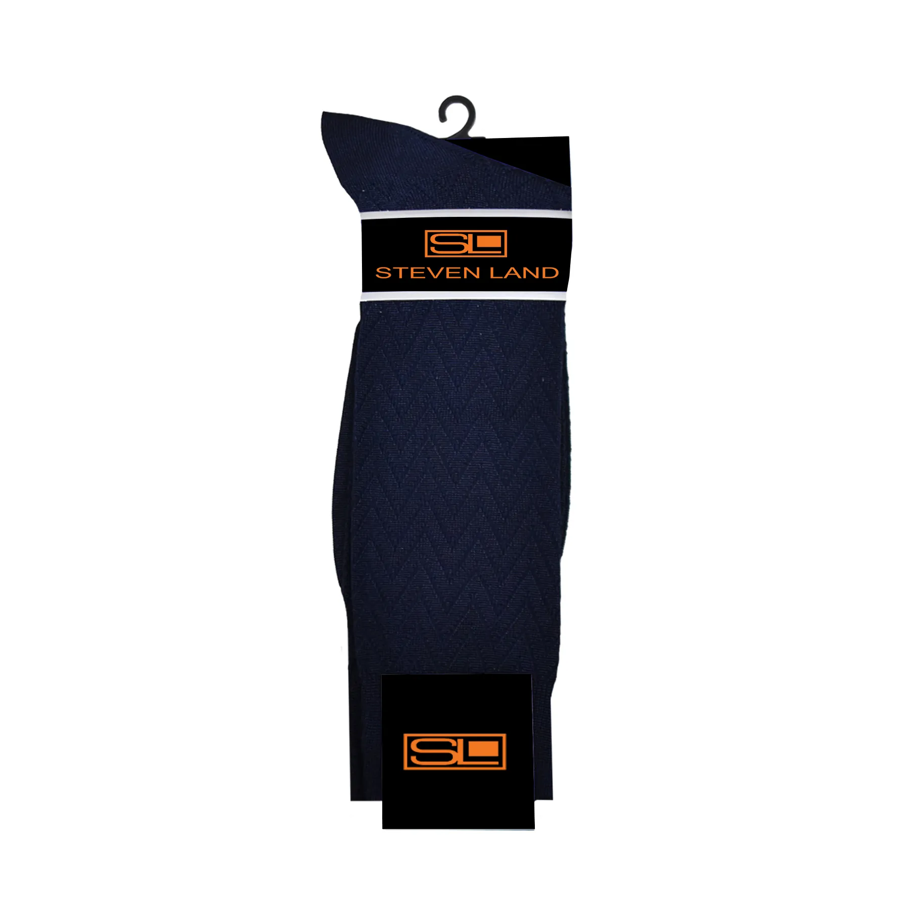 Everyday Basic Socks for Men | Chevron Texture | Navy