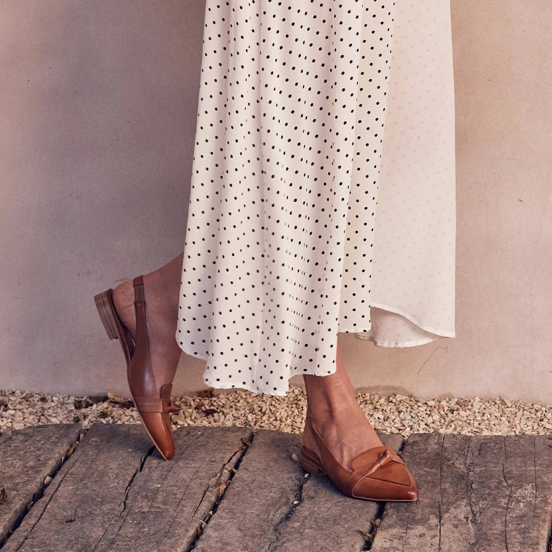 EVIE SLING BACK ARCHIVE FLATS