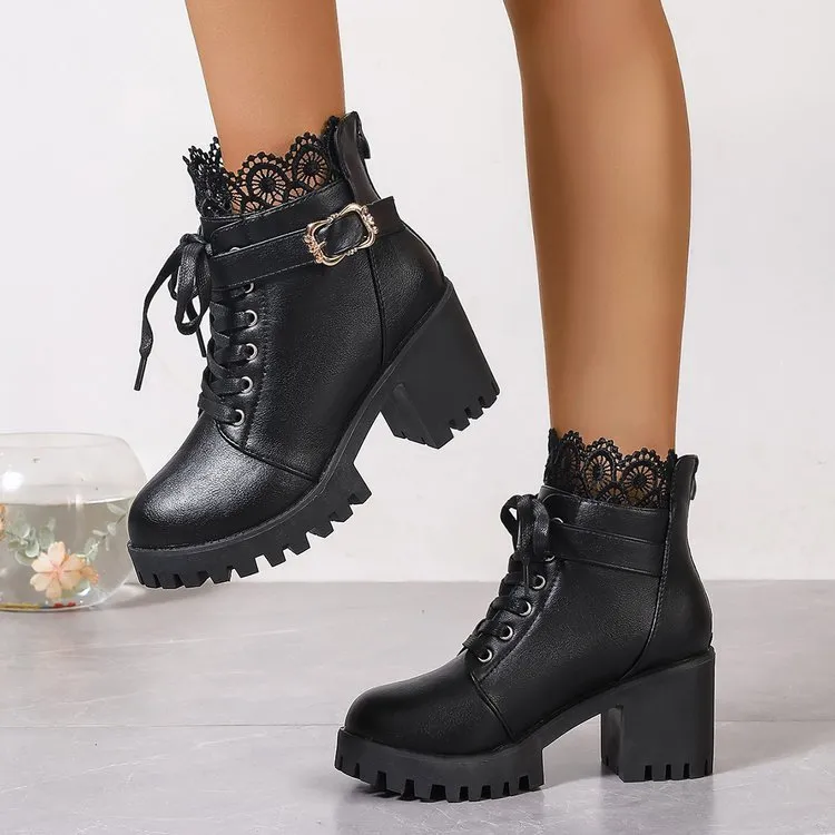 Fall/Winter Korean Style Plus Size Short Boots for Women