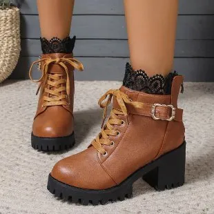 Fall/Winter Korean Style Plus Size Short Boots for Women