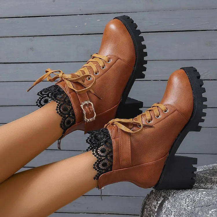 Fall/Winter Korean Style Plus Size Short Boots for Women