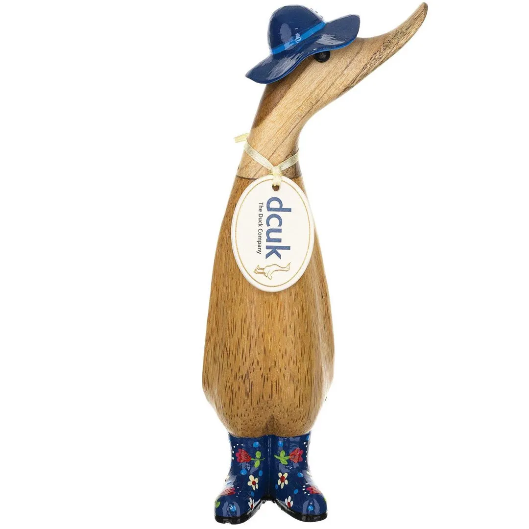 Floral Hat & Boots Duckling 8.8"