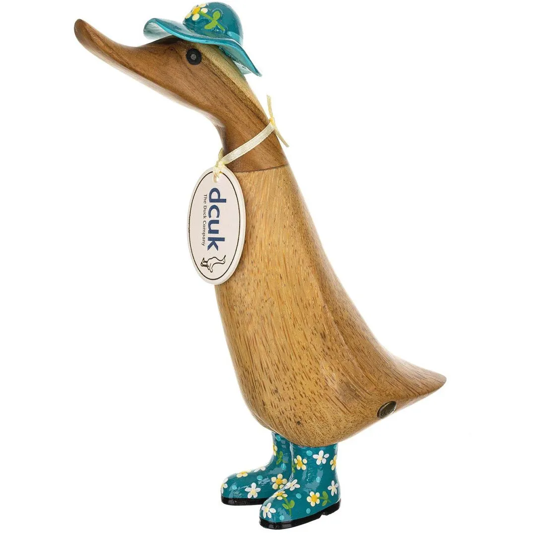 Floral Hat & Boots Duckling 8.8"