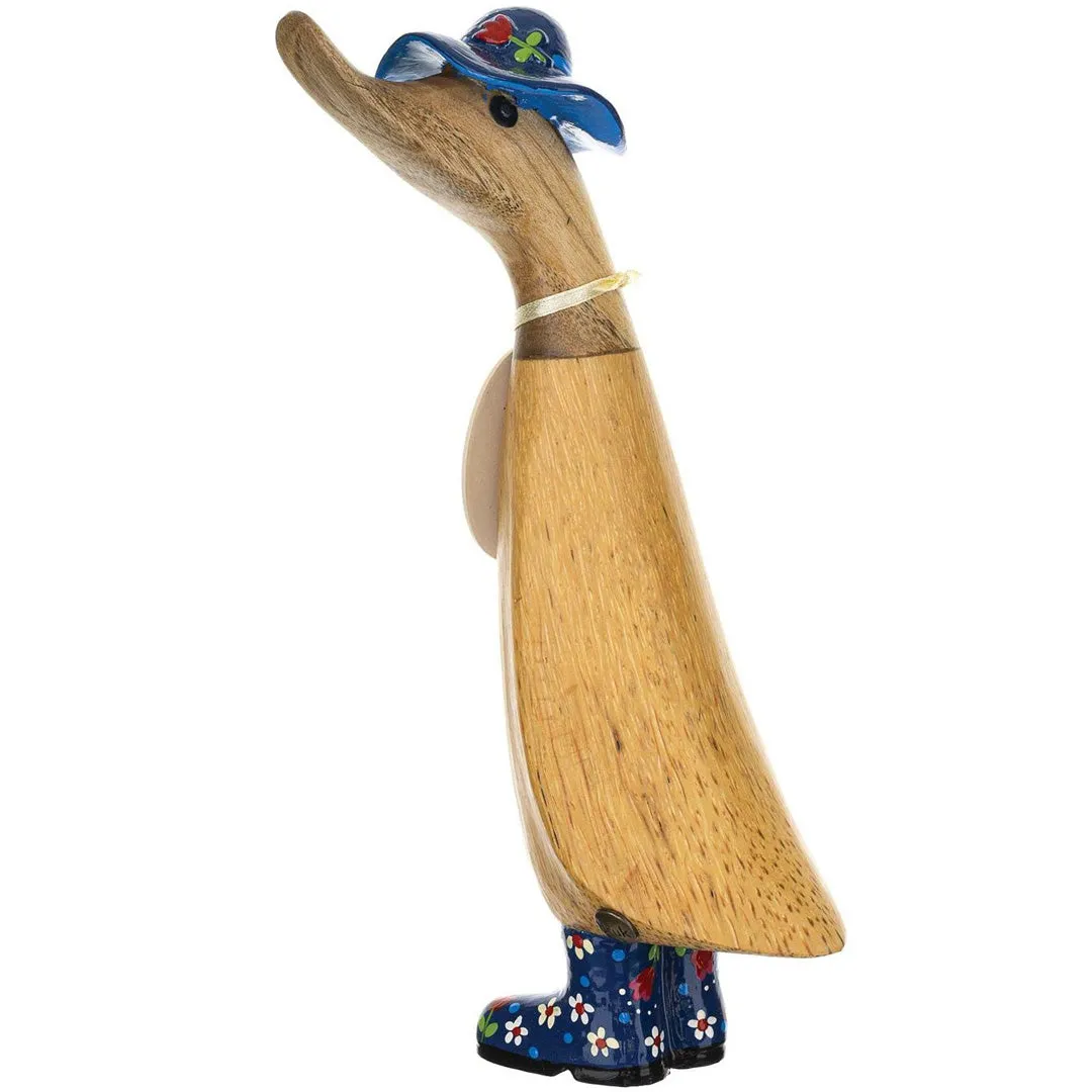 Floral Hat & Boots Duckling 8.8"