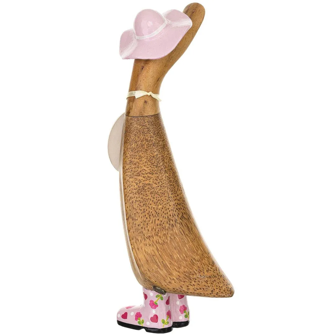 Floral Hat & Boots Duckling 8.8"