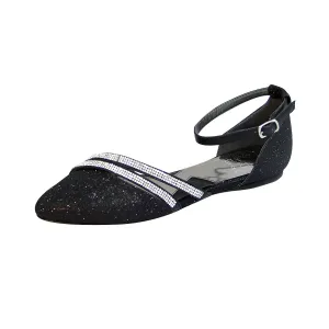 FUZZY Hallie Women's Wide Width Pointed Toe Dress Flats