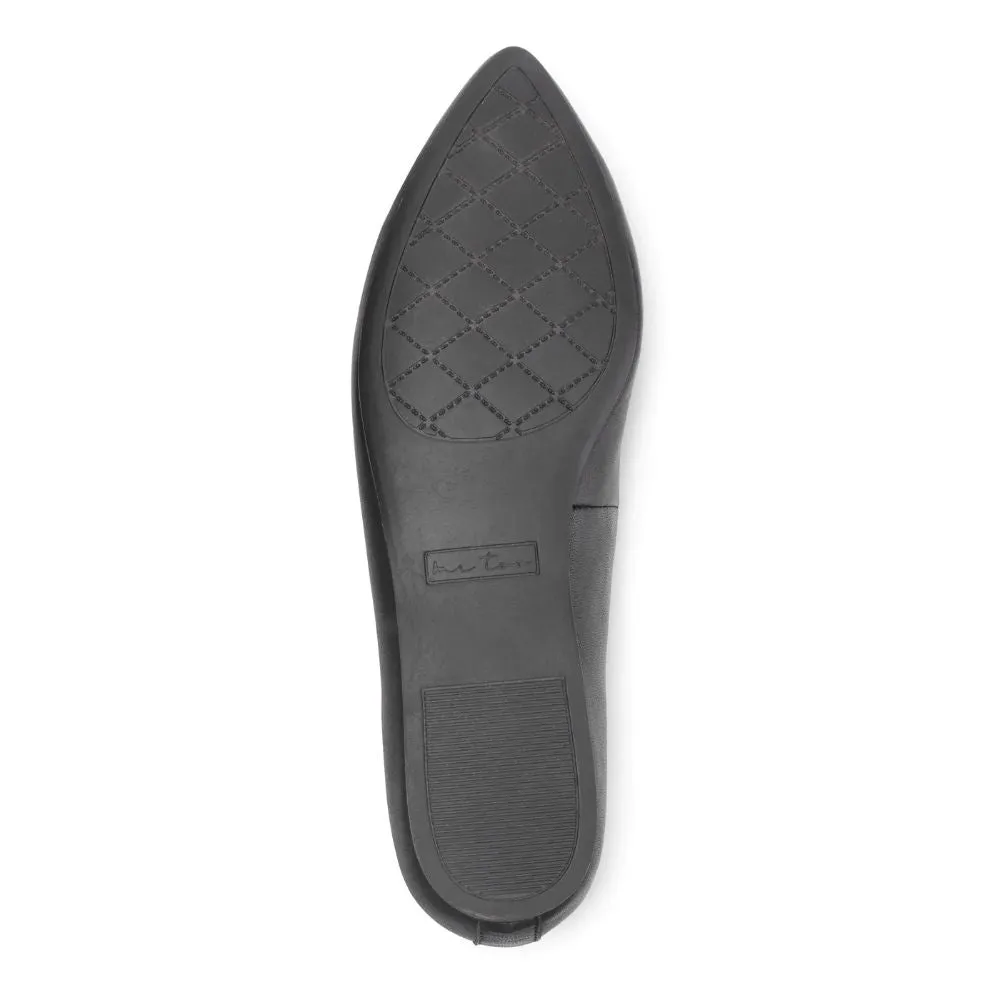 Graca Black Leather Me Too Ballet Flats