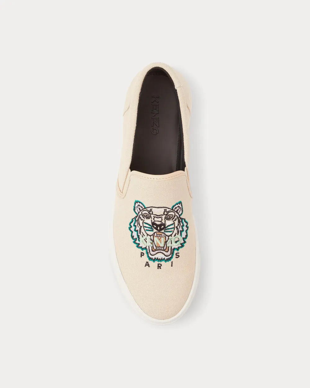 K-Skate Tiger Laceless Cream Slip On Sneakers