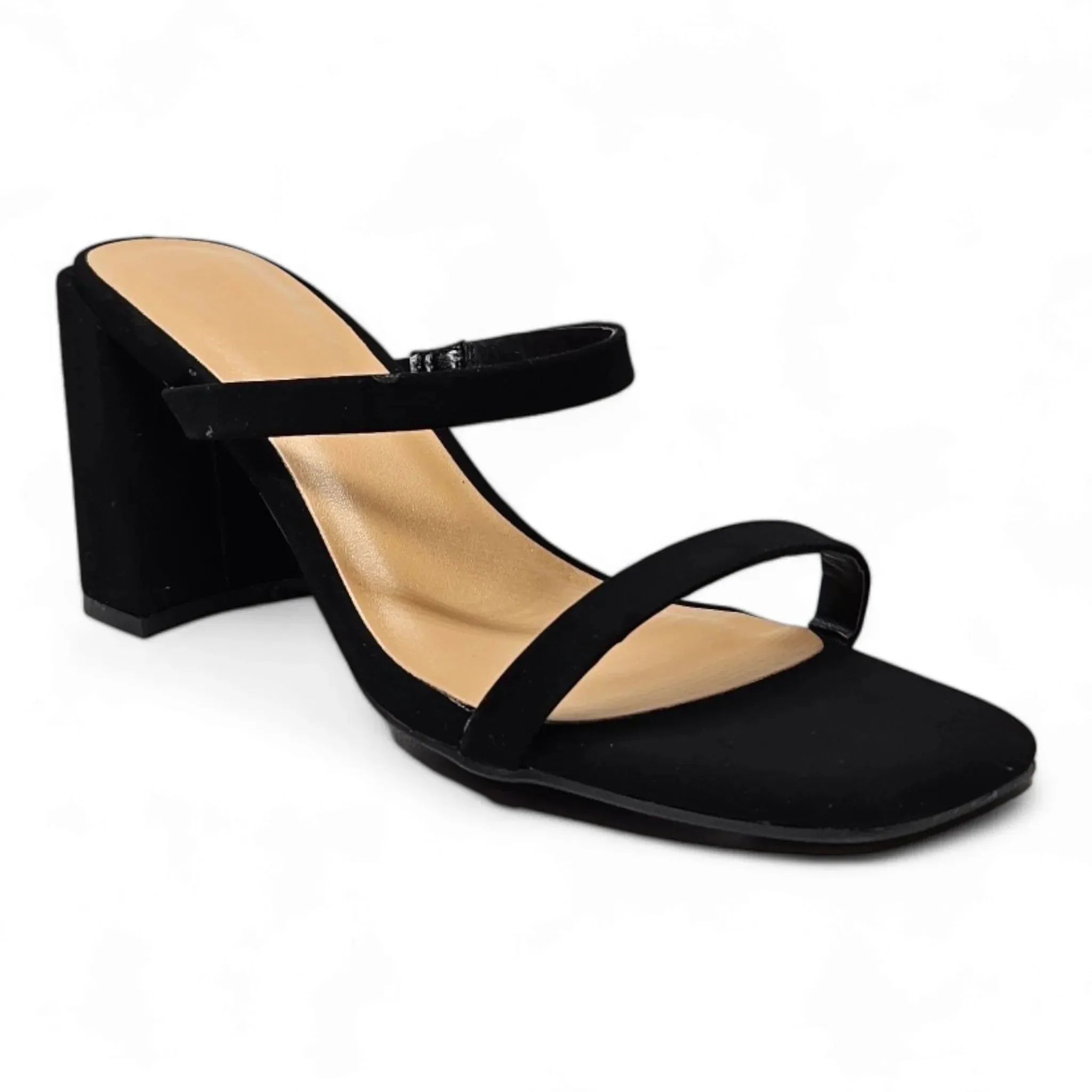 Kickback Classic Double Strap Block Heel