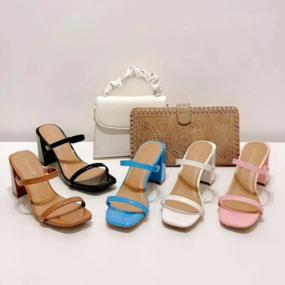 Kickback Classic Double Strap Block Heel