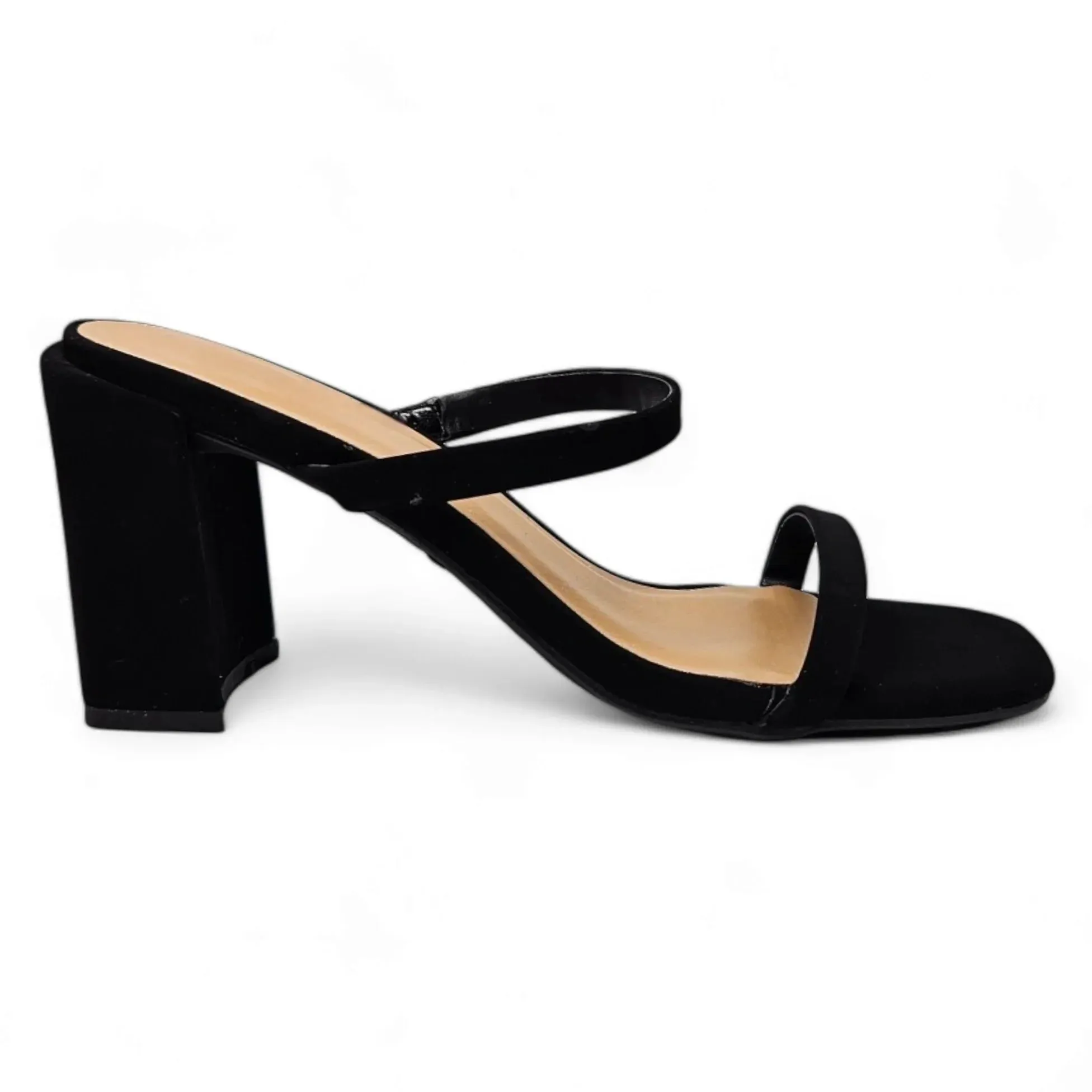Kickback Classic Double Strap Block Heel