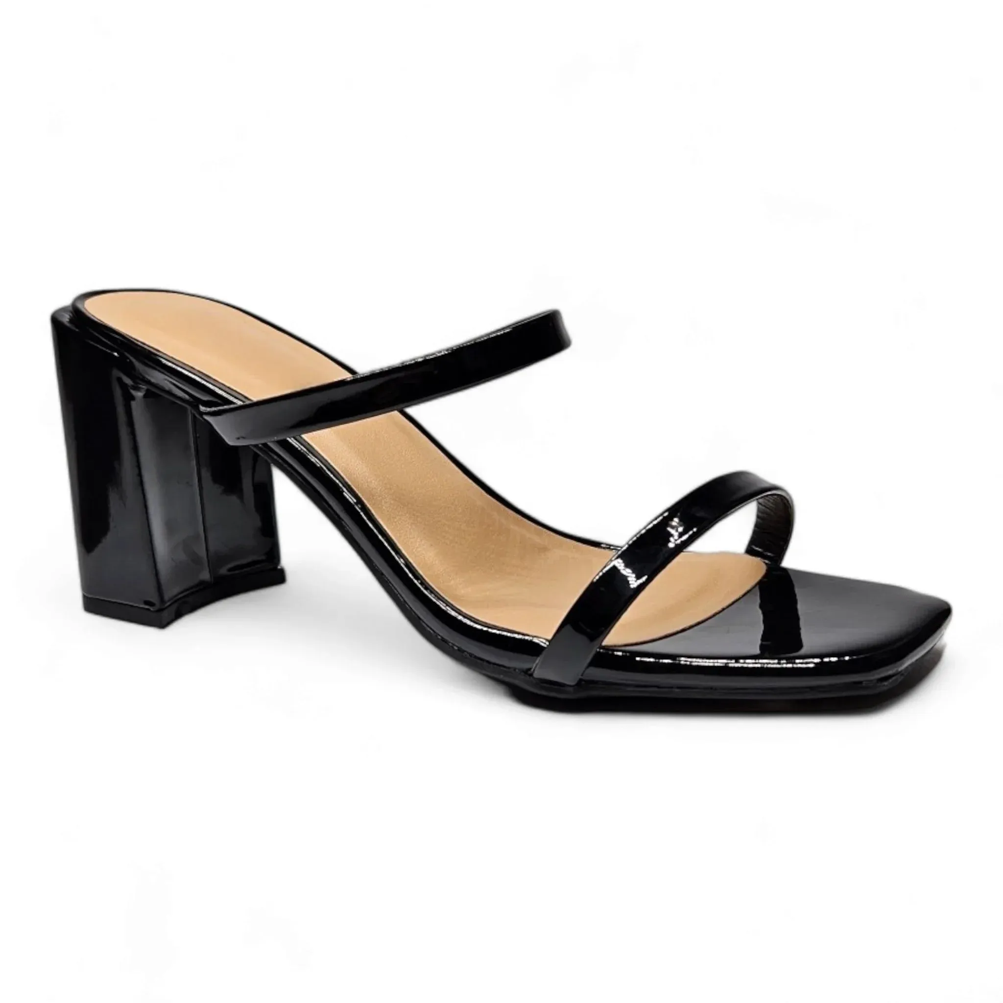 Kickback Classic Double Strap Block Heel