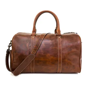 Leather Duffel Bags With Adjustable Shoulder Strap