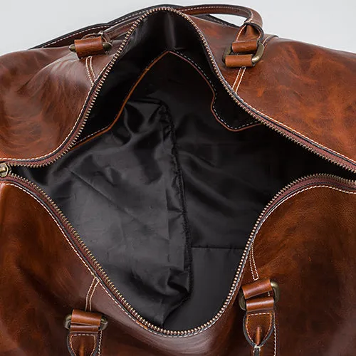Leather Duffel Bags With Adjustable Shoulder Strap
