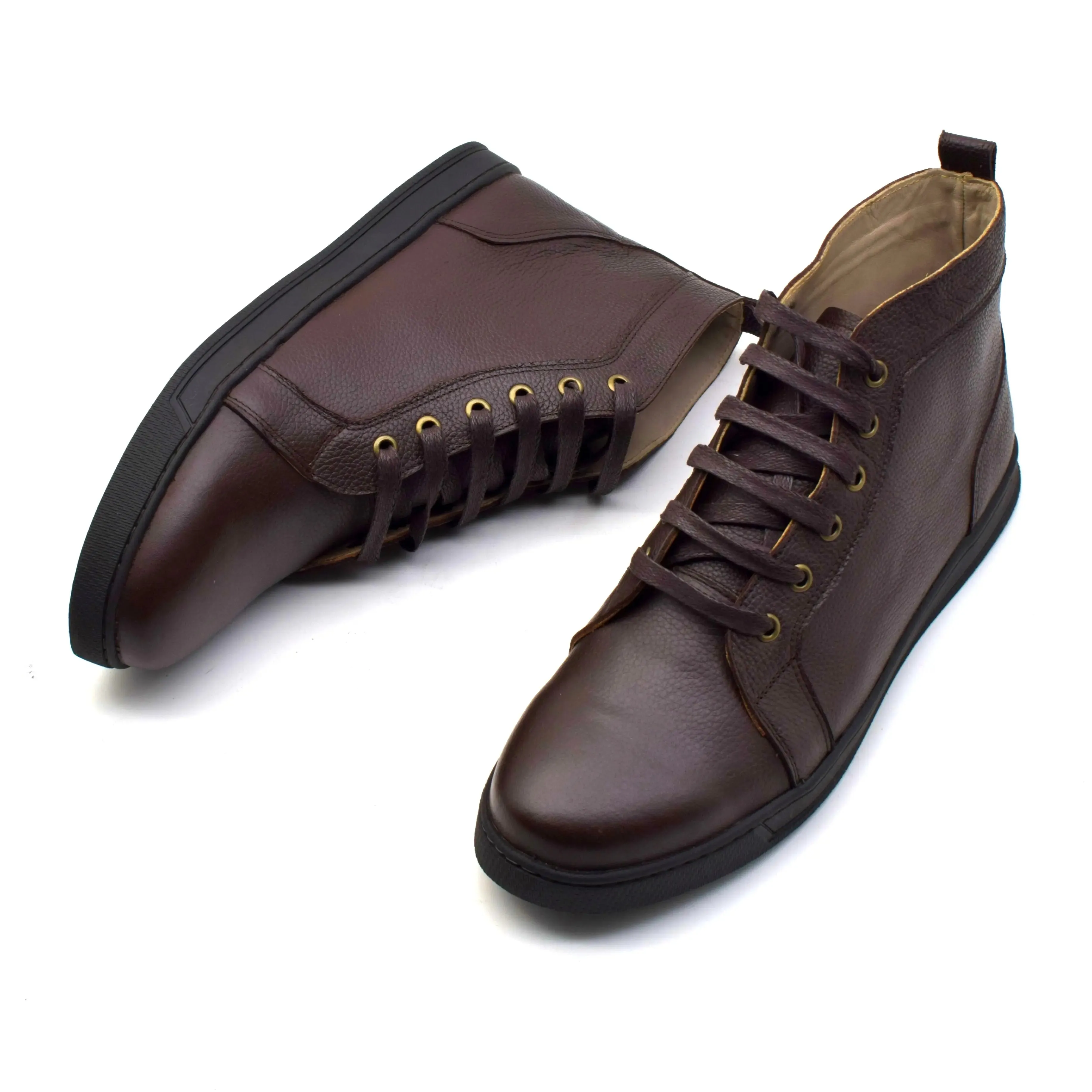 LEATHER  HIGH TOP SNEAKERS