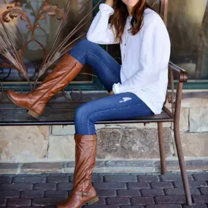 Low Heels Cowboy Boots Women Retro Boots Cowgirl Boots For Ladies