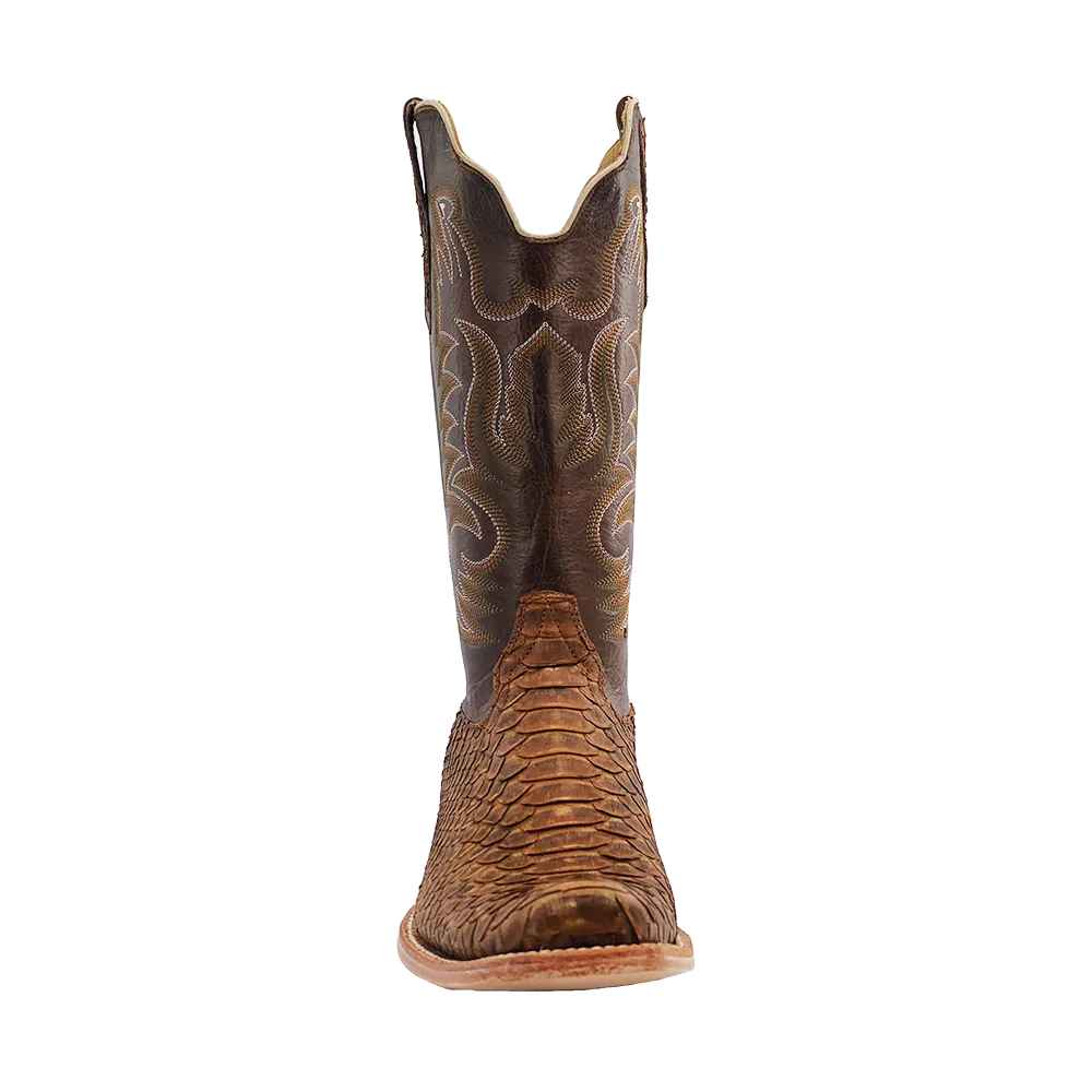 MENS BEIGE SUEDED B/C PYTHON BOOTS