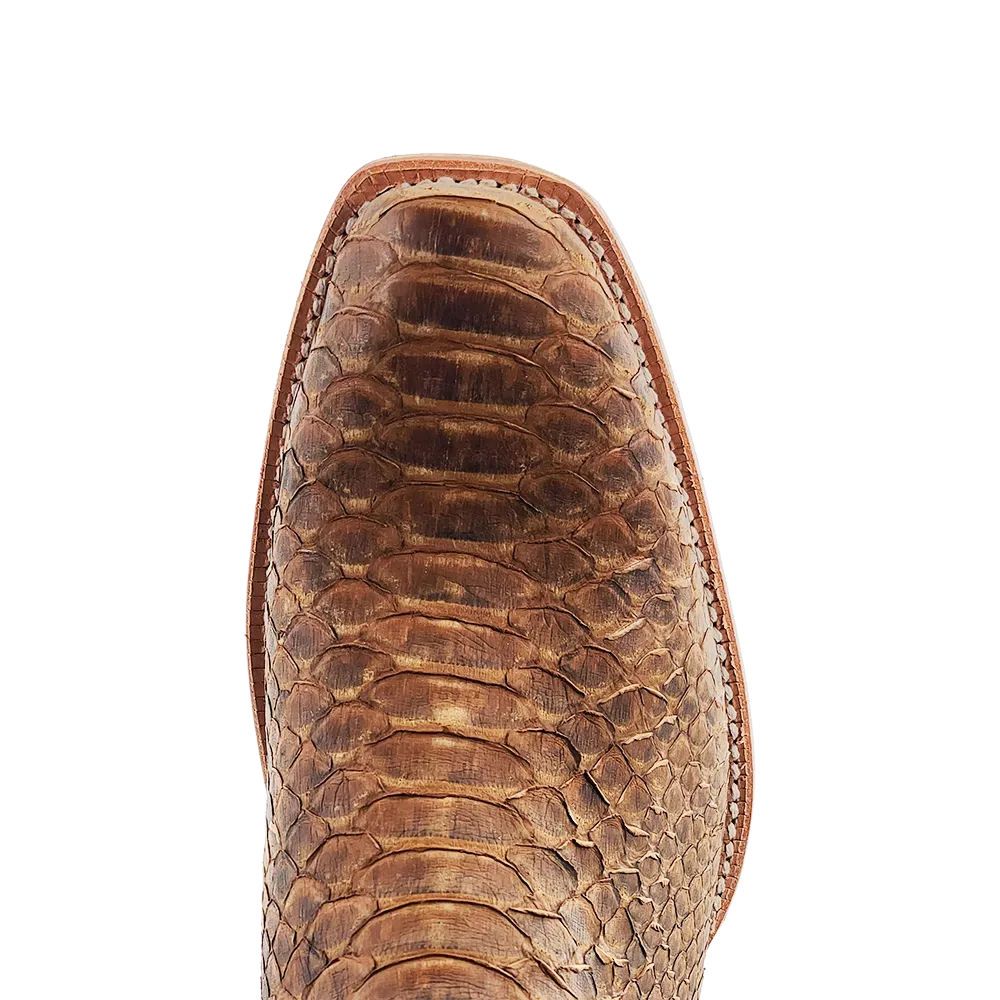 MENS BEIGE SUEDED B/C PYTHON BOOTS
