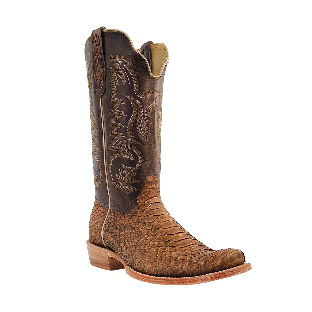 MENS BEIGE SUEDED B/C PYTHON BOOTS
