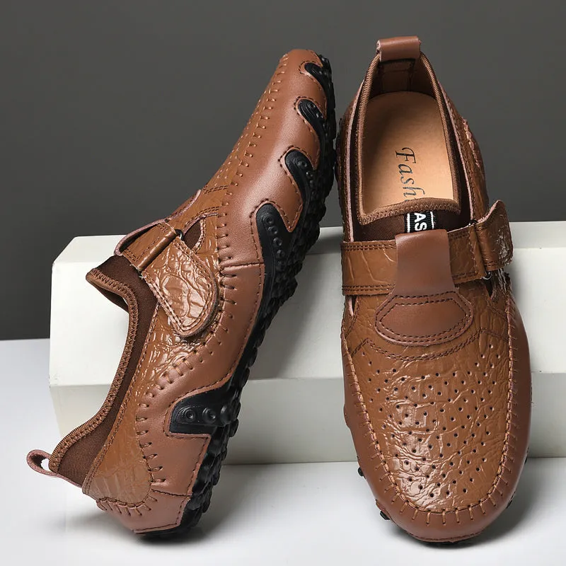 Men's Casual Breathable Leather Moccasins | Plus Size Driving Shoes
