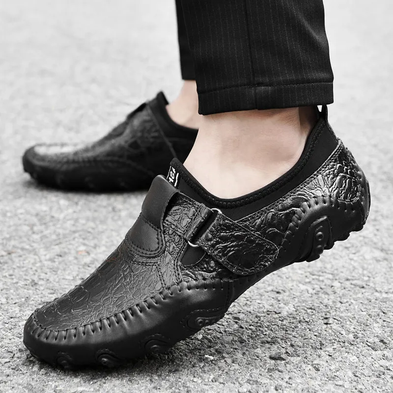 Men's Casual Breathable Leather Moccasins | Plus Size Driving Shoes