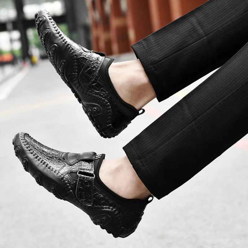 Men's Casual Breathable Leather Moccasins | Plus Size Driving Shoes