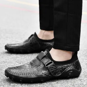 Men's Casual Breathable Leather Moccasins | Plus Size Driving Shoes