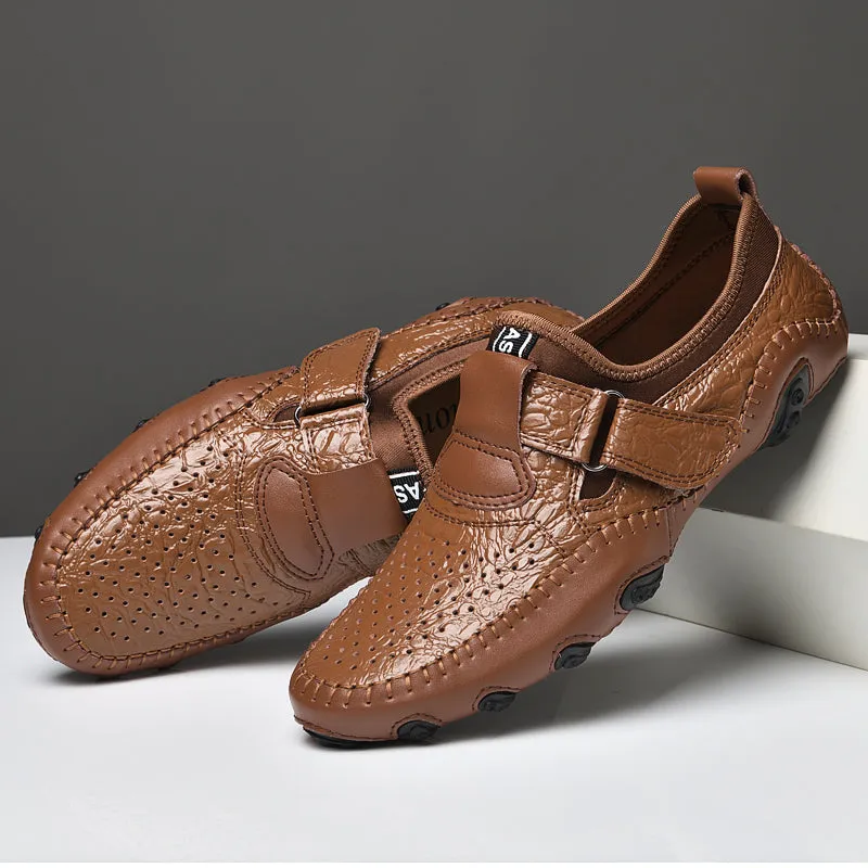 Men's Casual Breathable Leather Moccasins | Plus Size Driving Shoes
