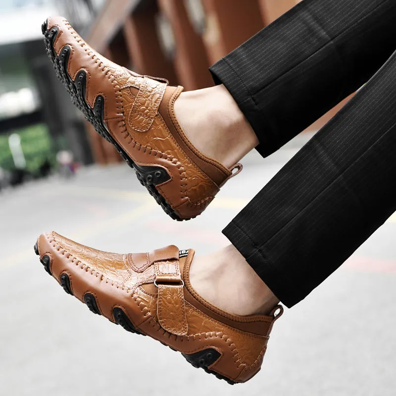 Men's Casual Breathable Leather Moccasins | Plus Size Driving Shoes