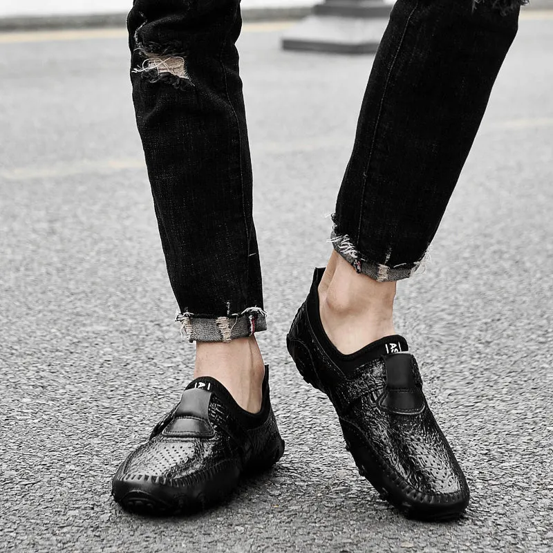 Men's Casual Breathable Leather Moccasins | Plus Size Driving Shoes